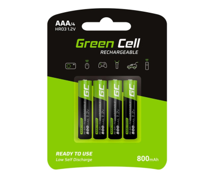 Bateria lub akumulatorek Green Cell 4x AAA HR03 800mAh GR04